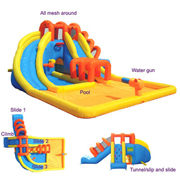 inflatable double splash water slide